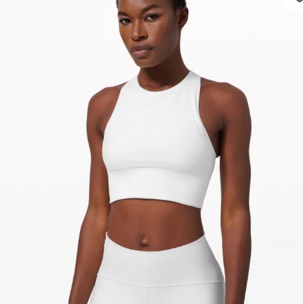 Lululemon White Ebb To Train Sports Bra Size XS (2-4)